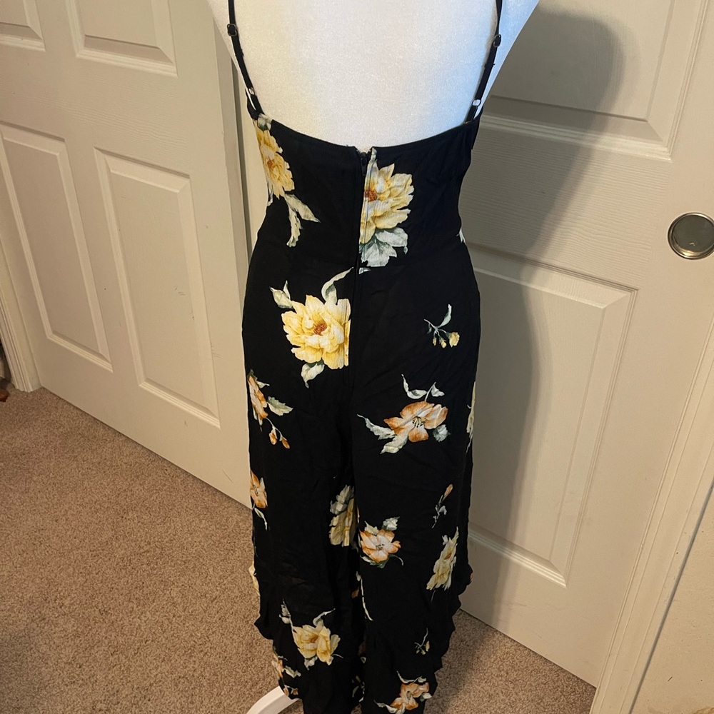 Tropical print ladies split leg romper - Picture 2 of 5